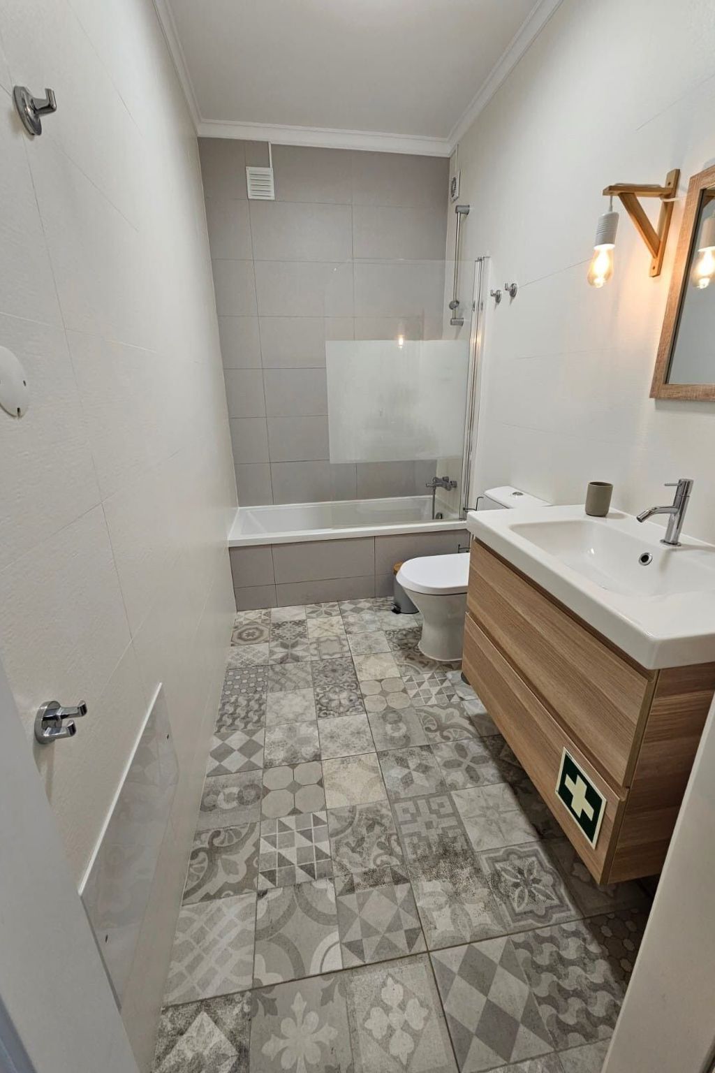 Fluss Meer Sonne am Costa Nova Strand-Binnen