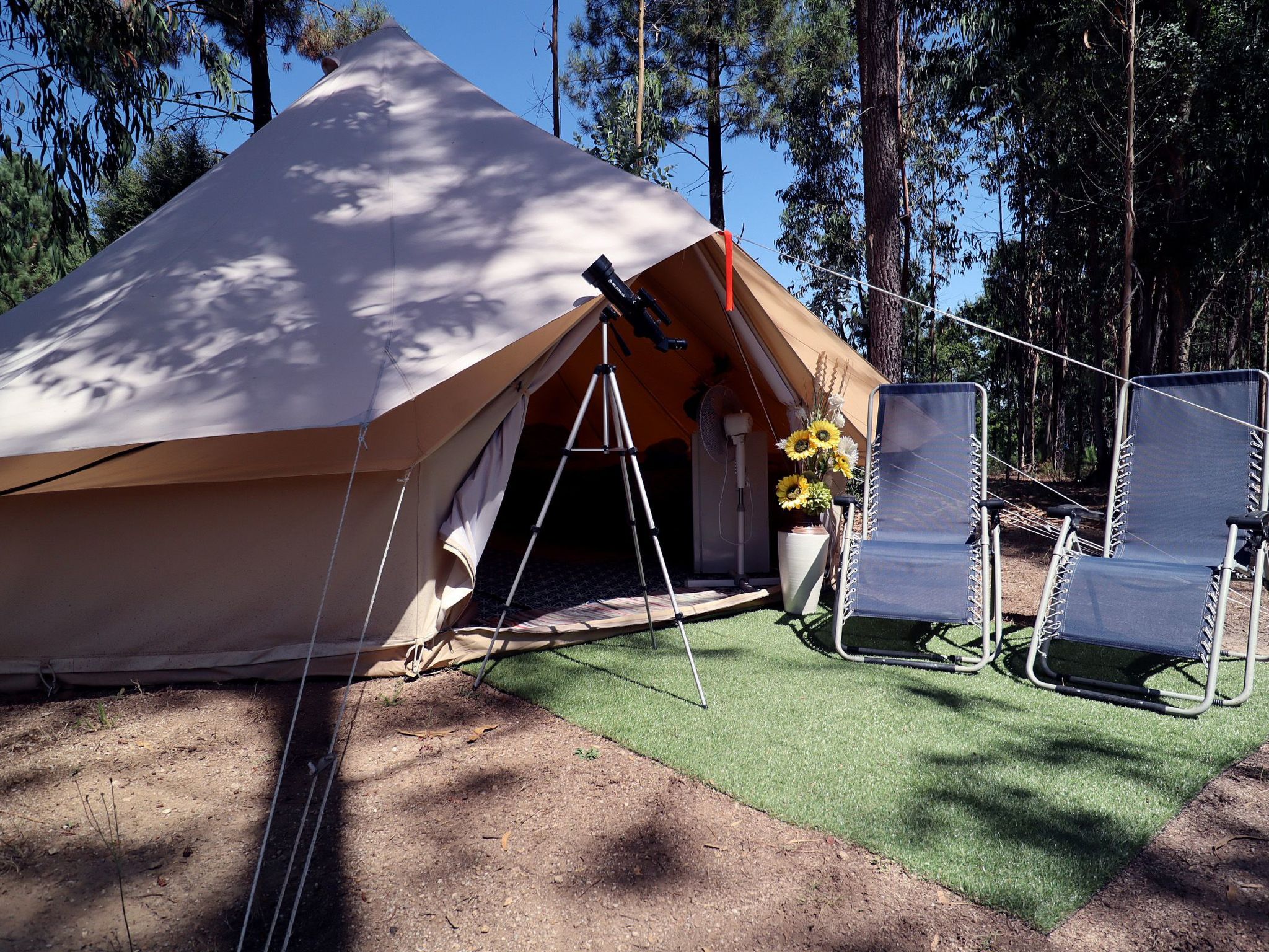 Privates, luxuriöses Glamping mit solarbeheiztem Schwimmbad Tv und Wi-Fi - Draußen