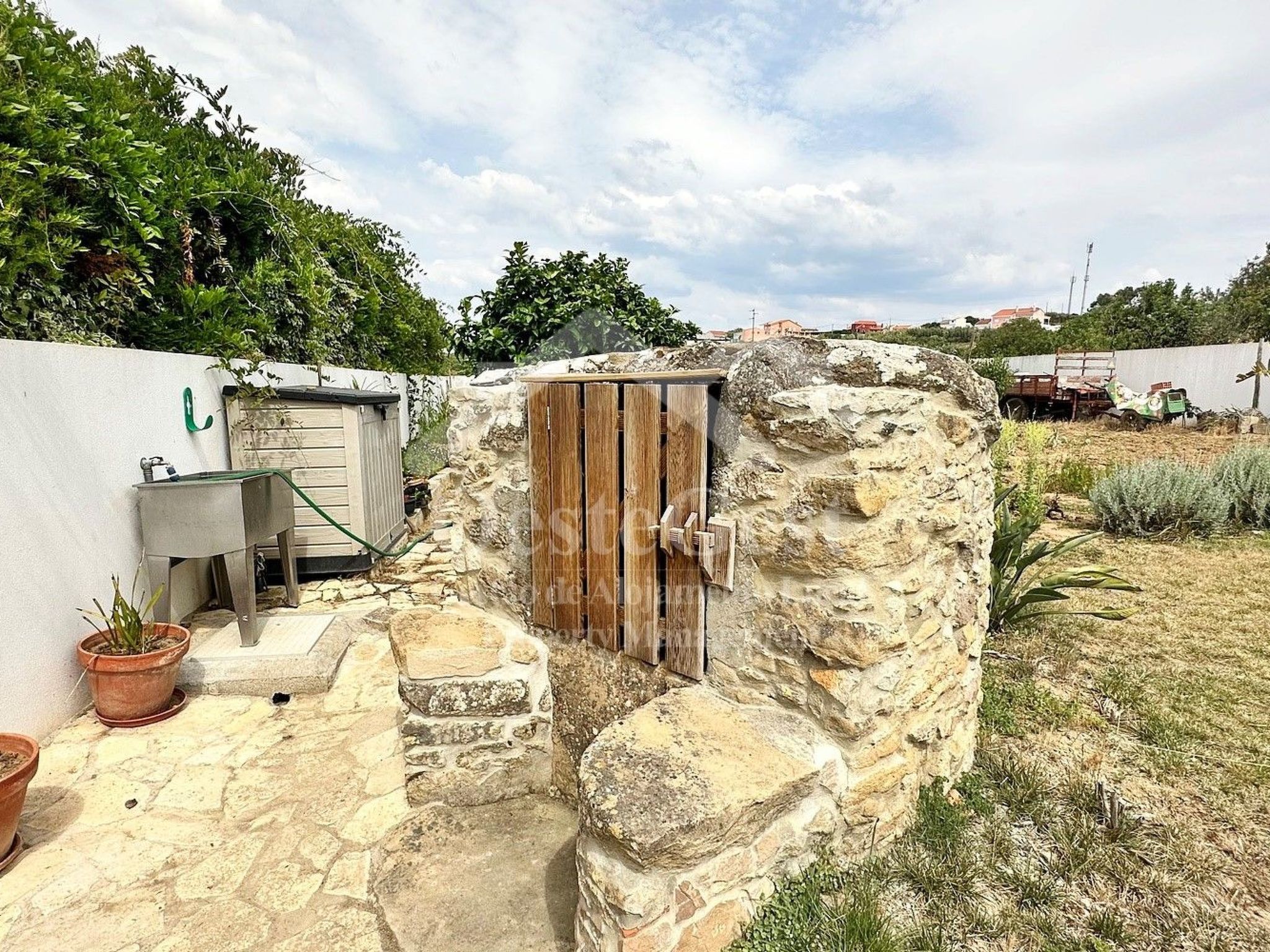 Magnolienhaus-Dehors