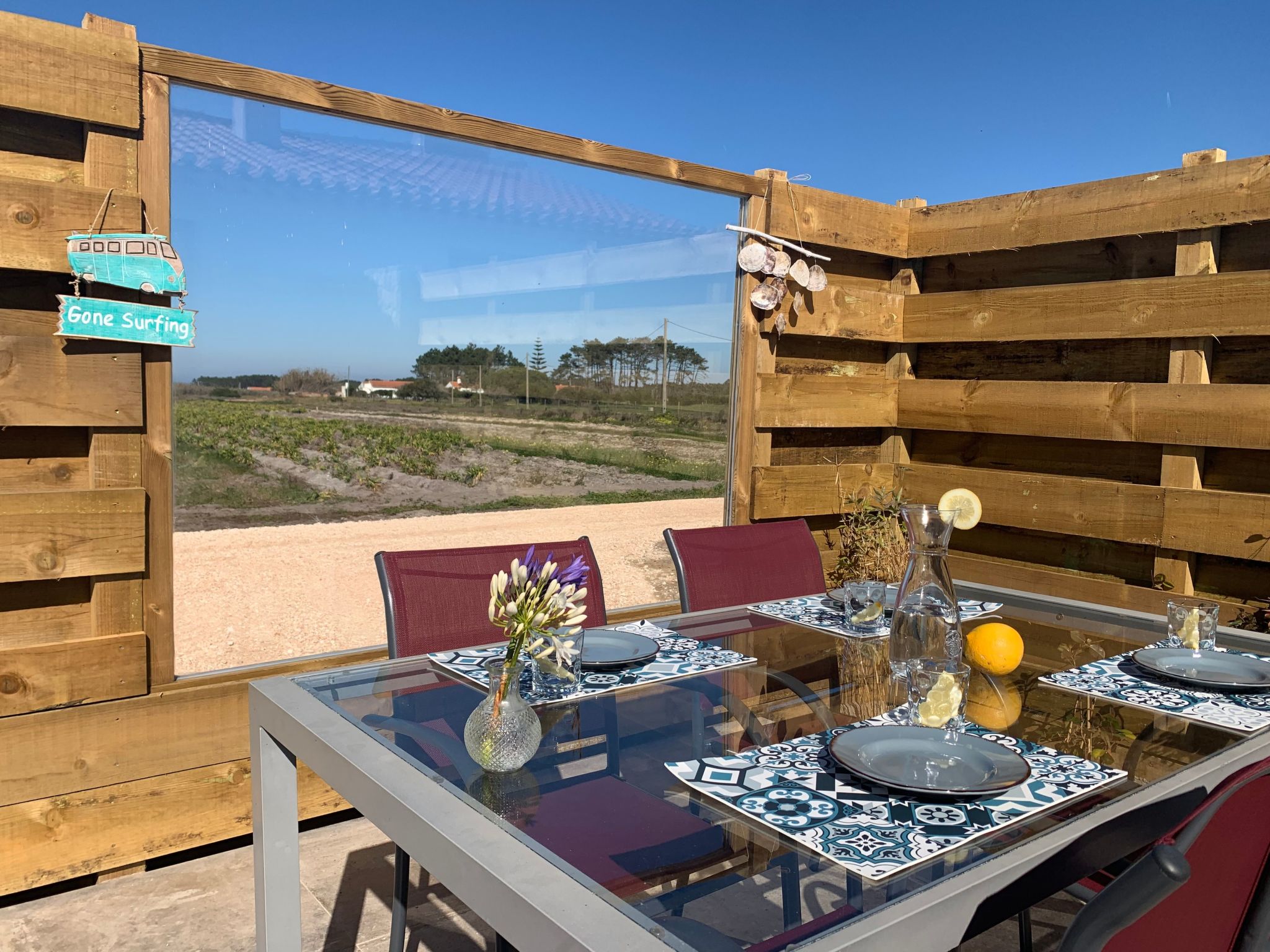 Haus Bamboo in Odeceixe mit ruhiger Terrasse-Binnen