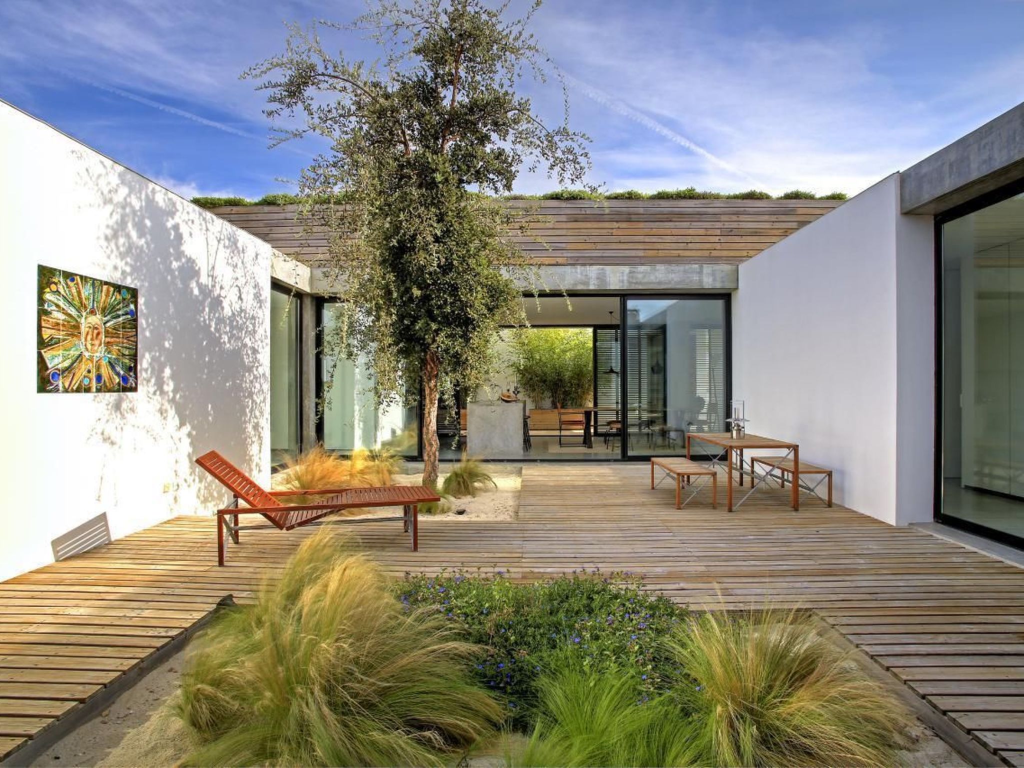 Exklusive Design-Villa in den Dünen, Pool auf dem Dach