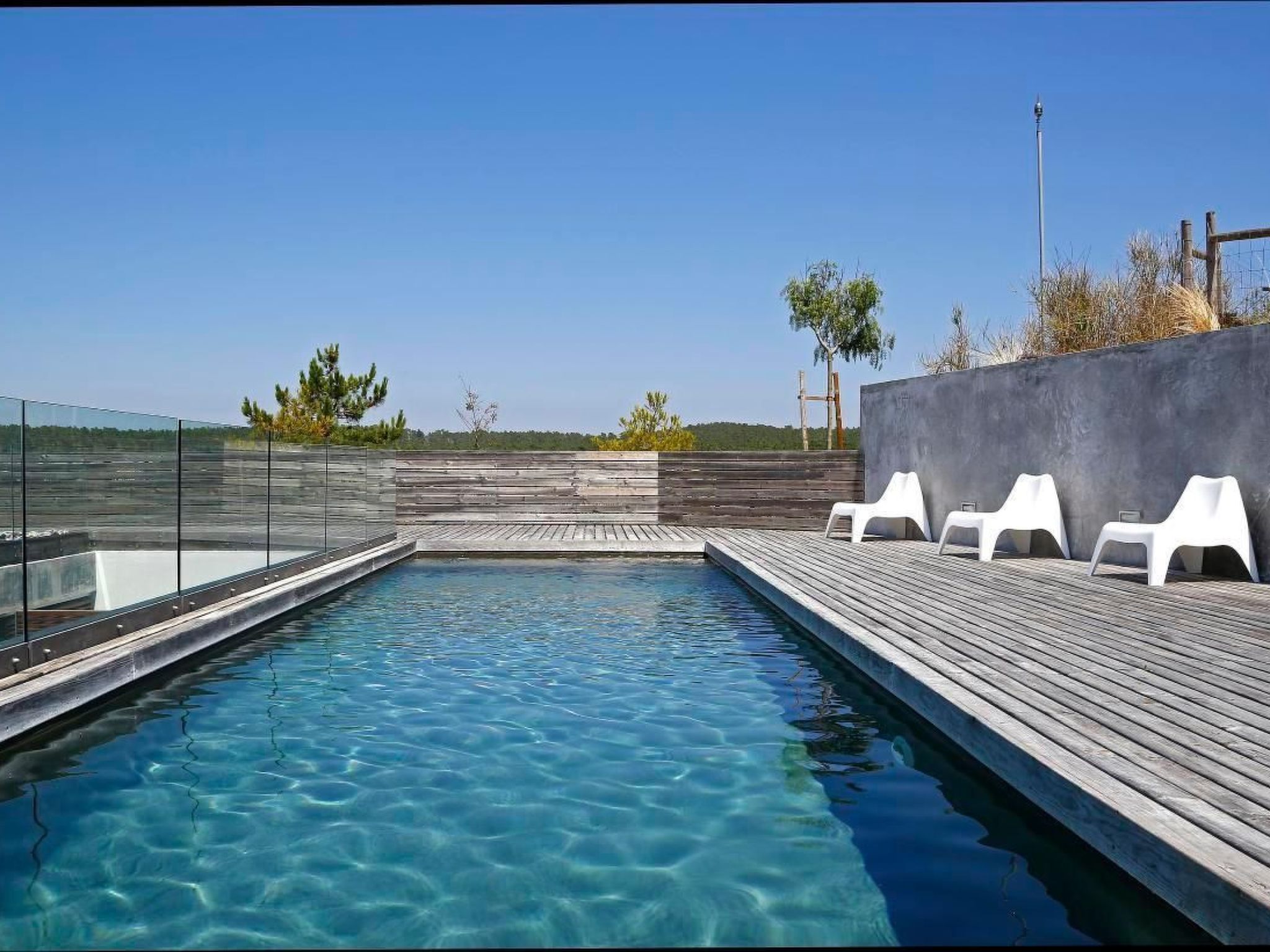 Exklusive Design-Villa in den Dünen, Pool auf dem Dach