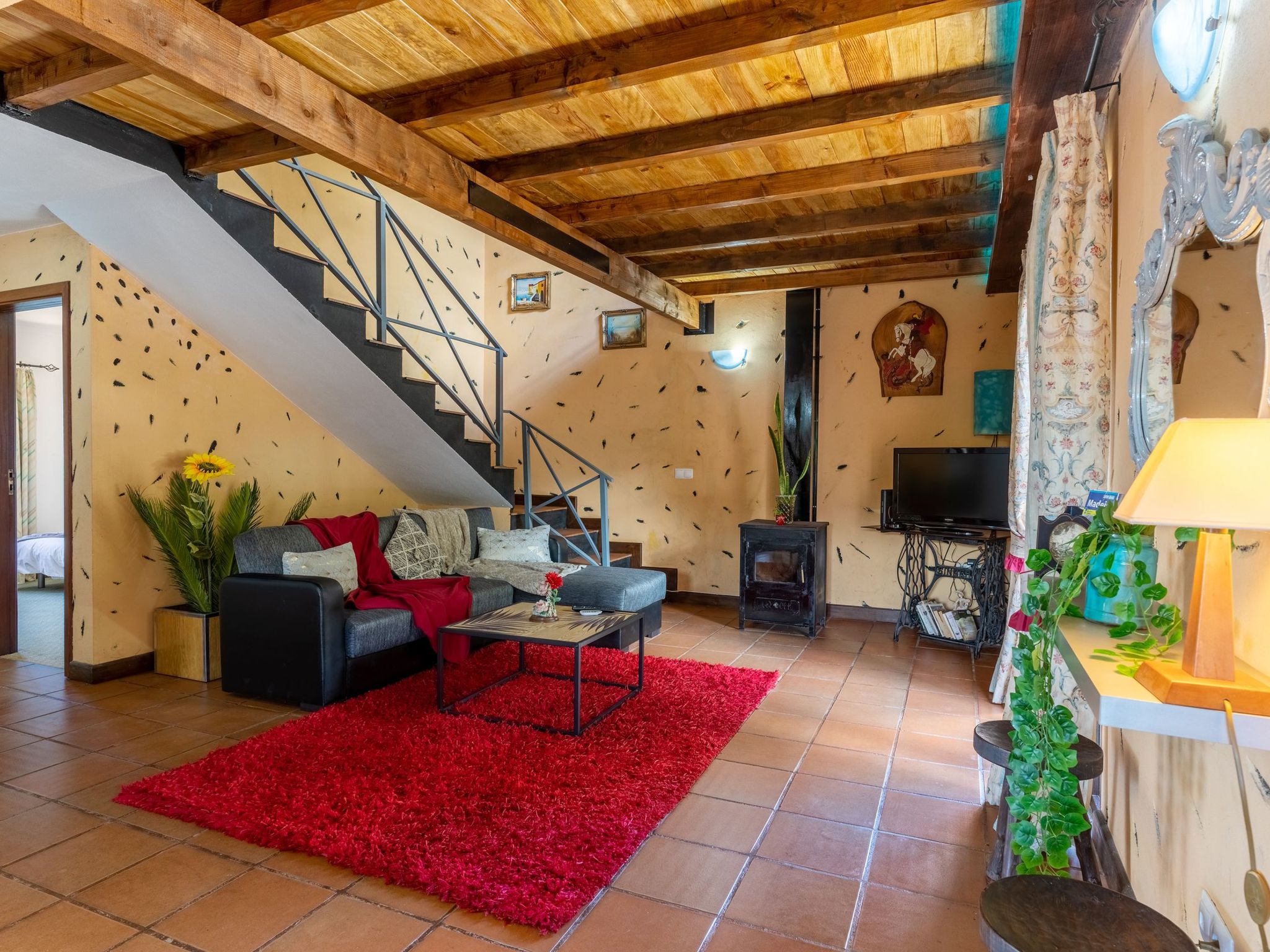 Dorf Sonnenuntergang-Binnen