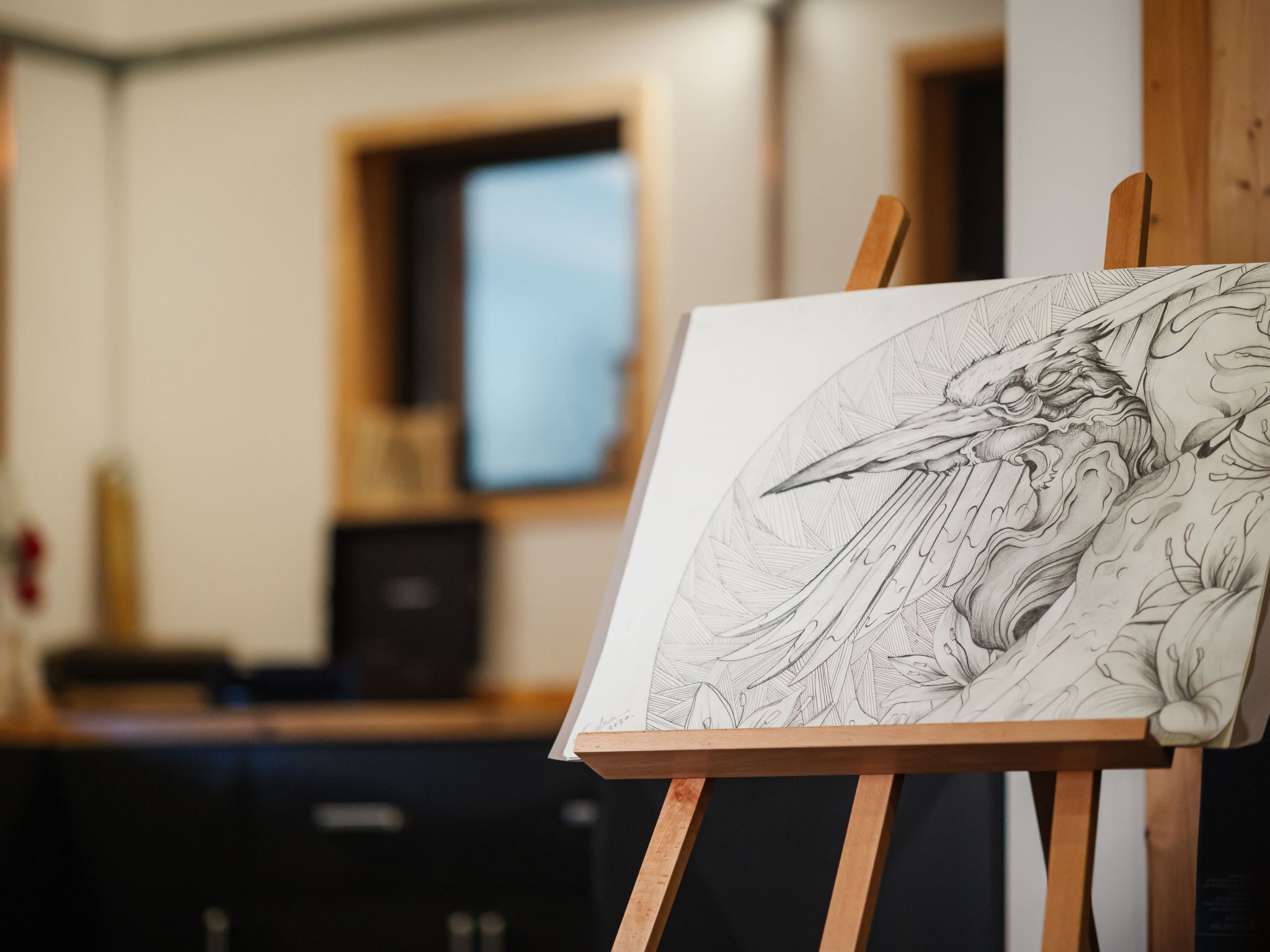 Kleines Haus mit Werkstatt-Binnen