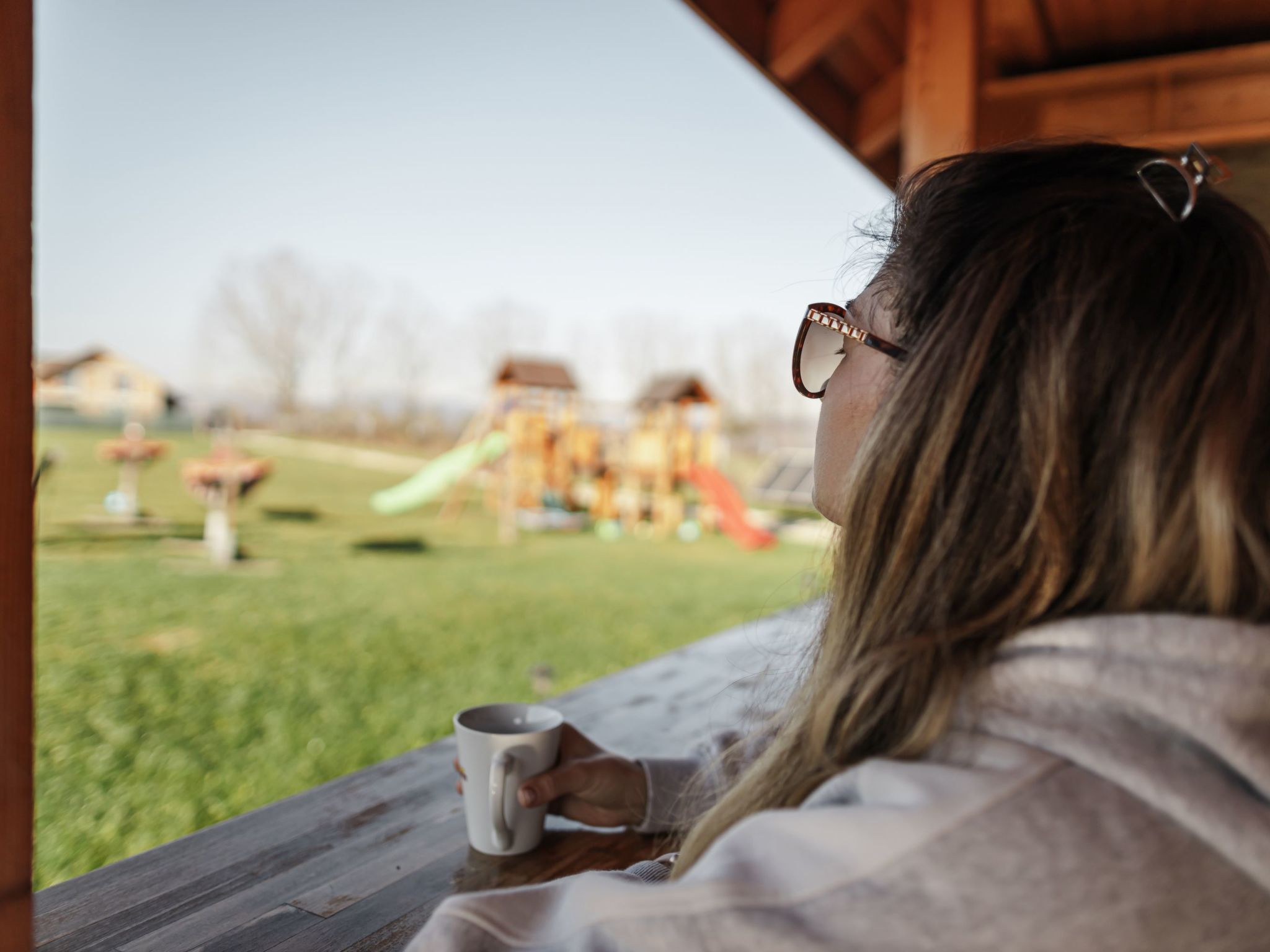 Kleines Haus mit Werkstatt-Buiten