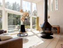 Open haard en wellness in vakantiehuis Lagunen Villa 2 in Hölick - thumbnail 3
