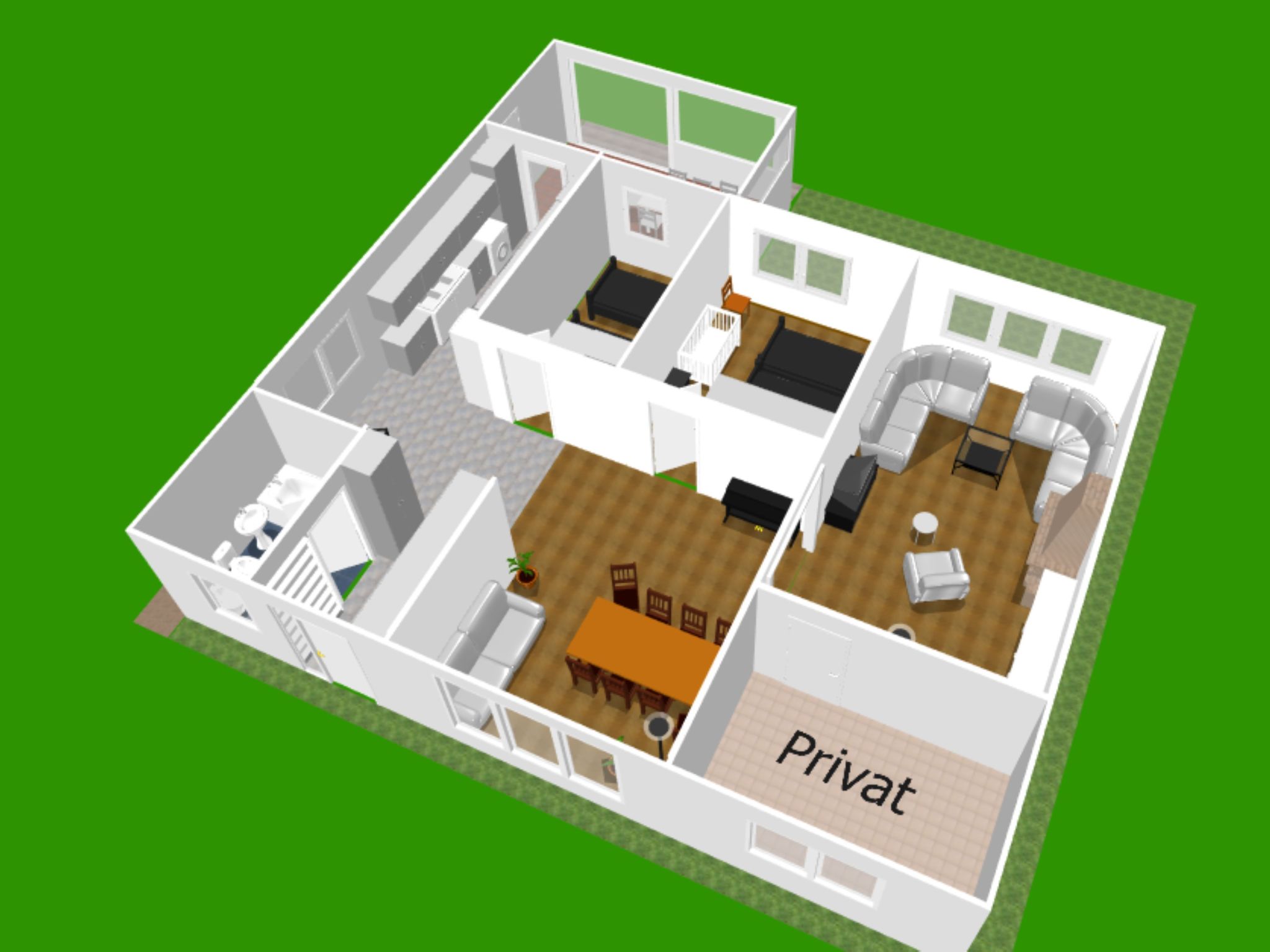 Familienfreundliches Ferienhaus mit großem Garten-Drinnen