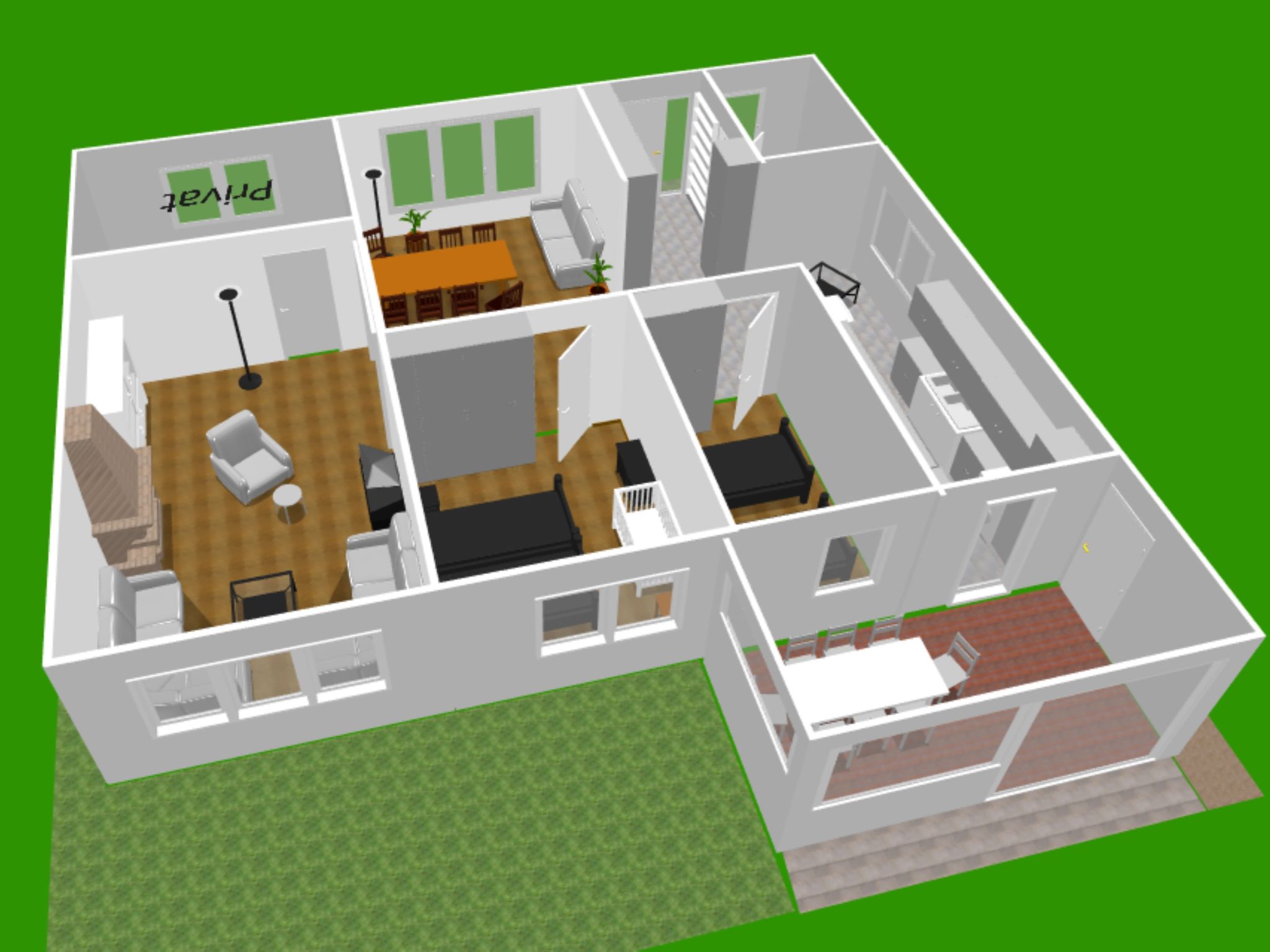 Familienfreundliches Ferienhaus mit großem Garten-Drinnen