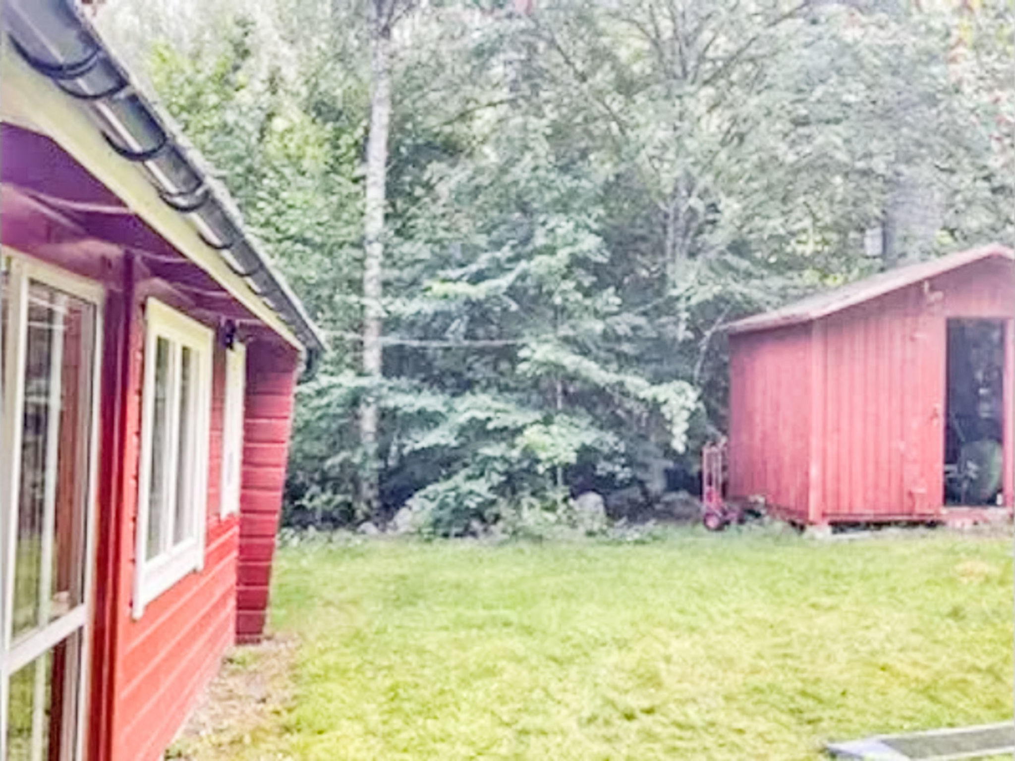 Blockhaus mit Sauna direkt am See