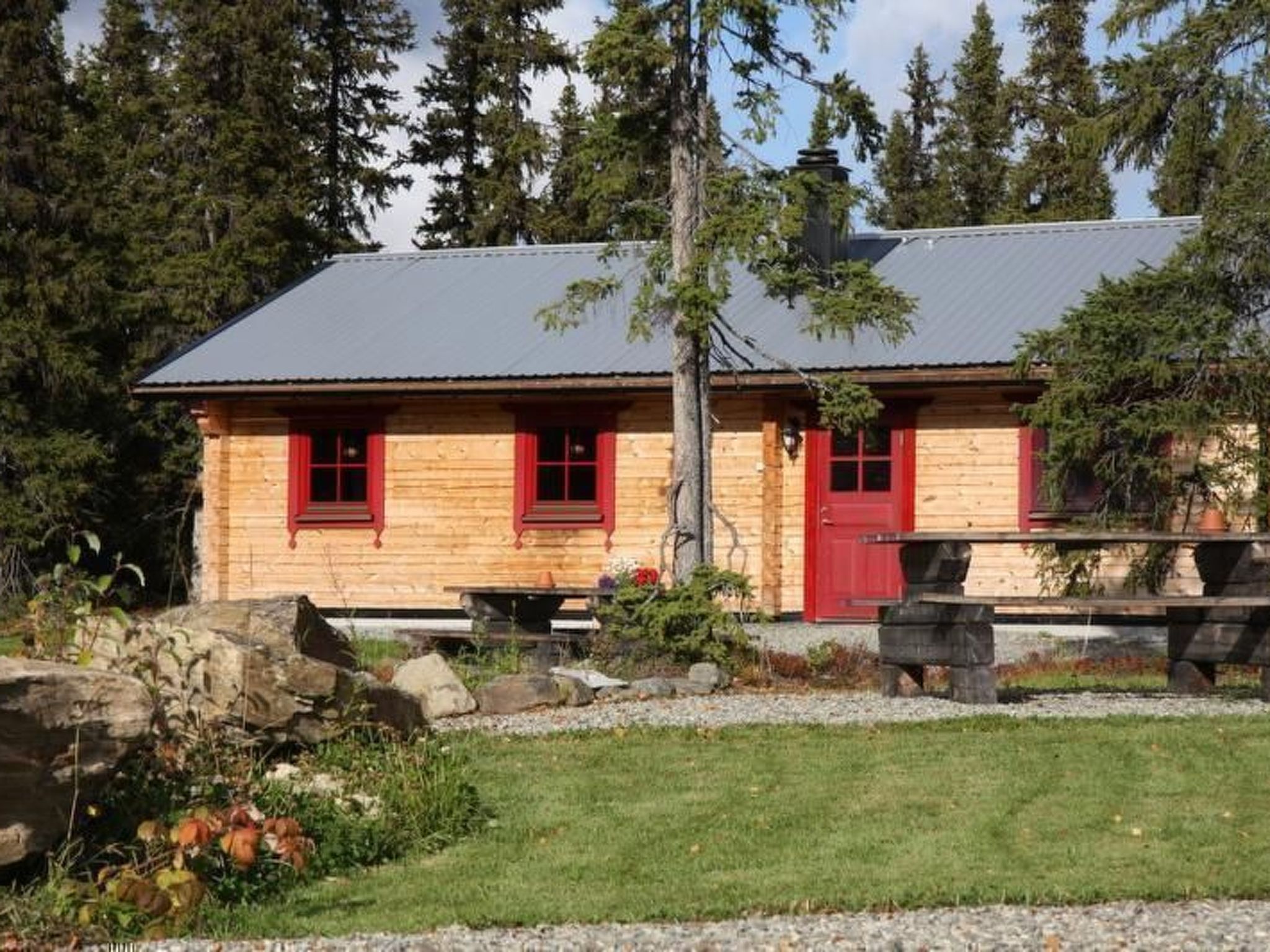 Charmantes Blockhaus, Sauna und Kamin-Binnen