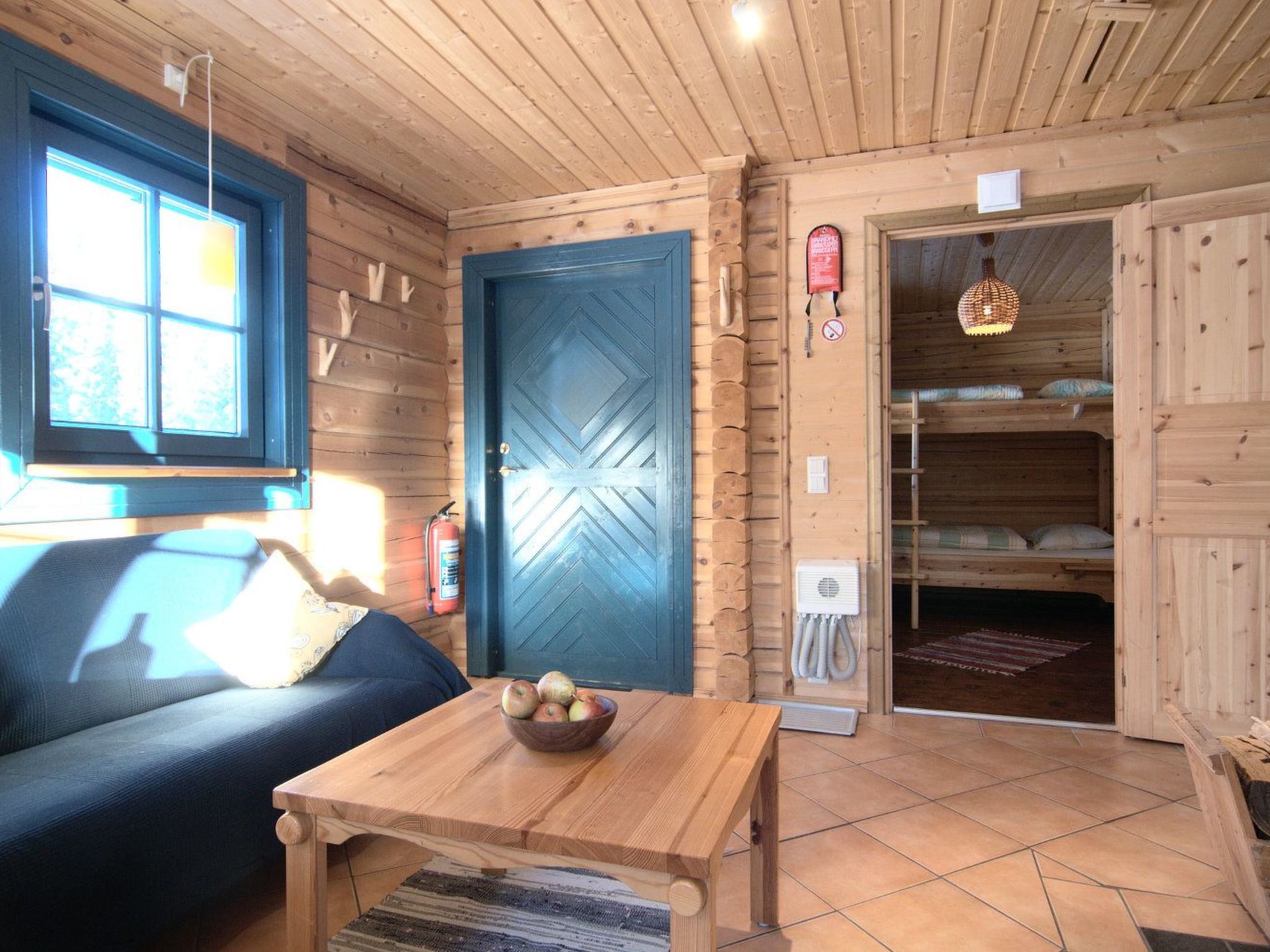 Charmantes modernes Blockhaus mit Kamin-Binnen