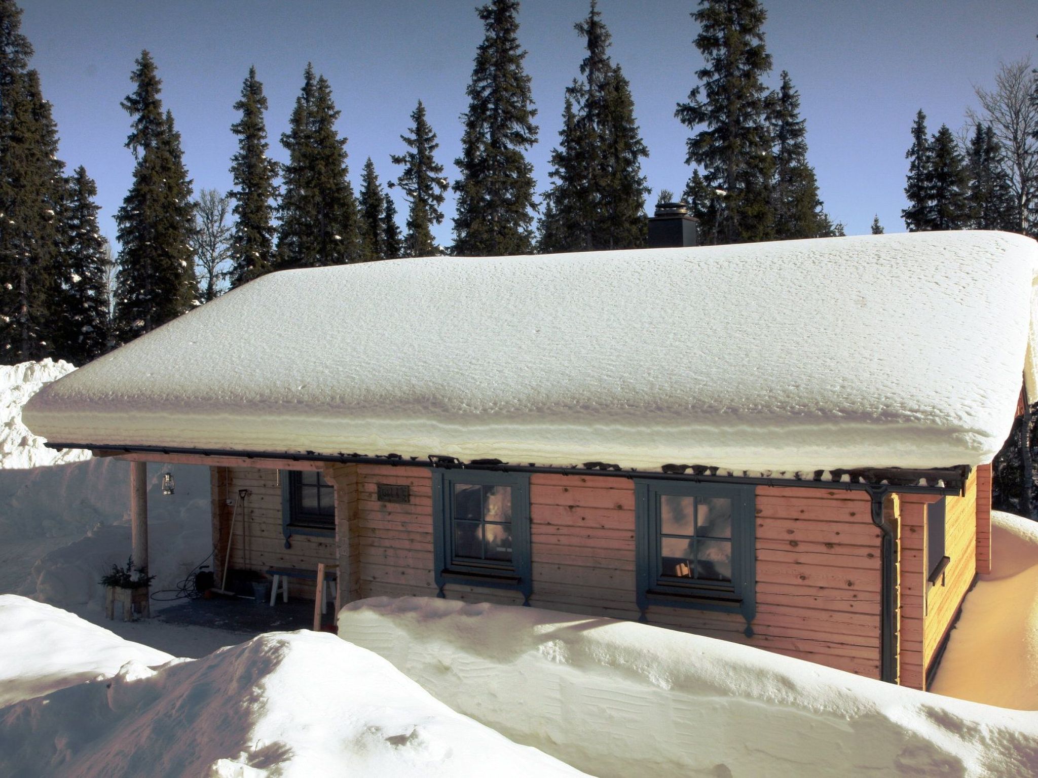 Charmantes modernes Blockhaus mit Kamin-Binnen