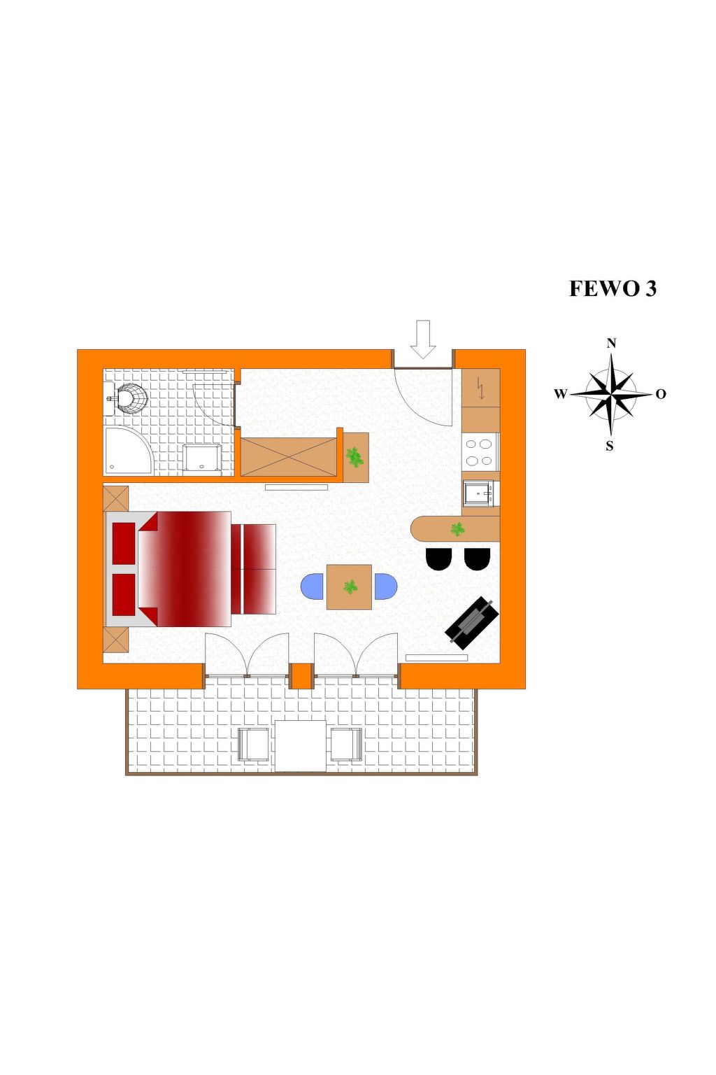 Studio-Appartement mit Balkon-Image-tags.info