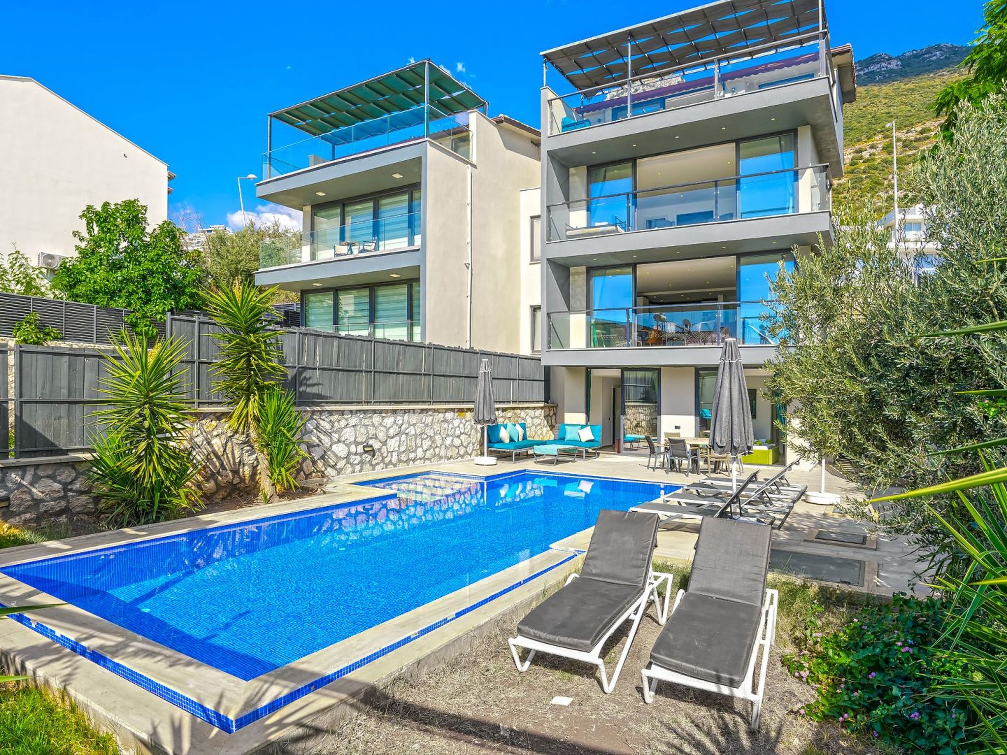 Villa in Kalkan nähe Zentrum und Meer für 8 P.