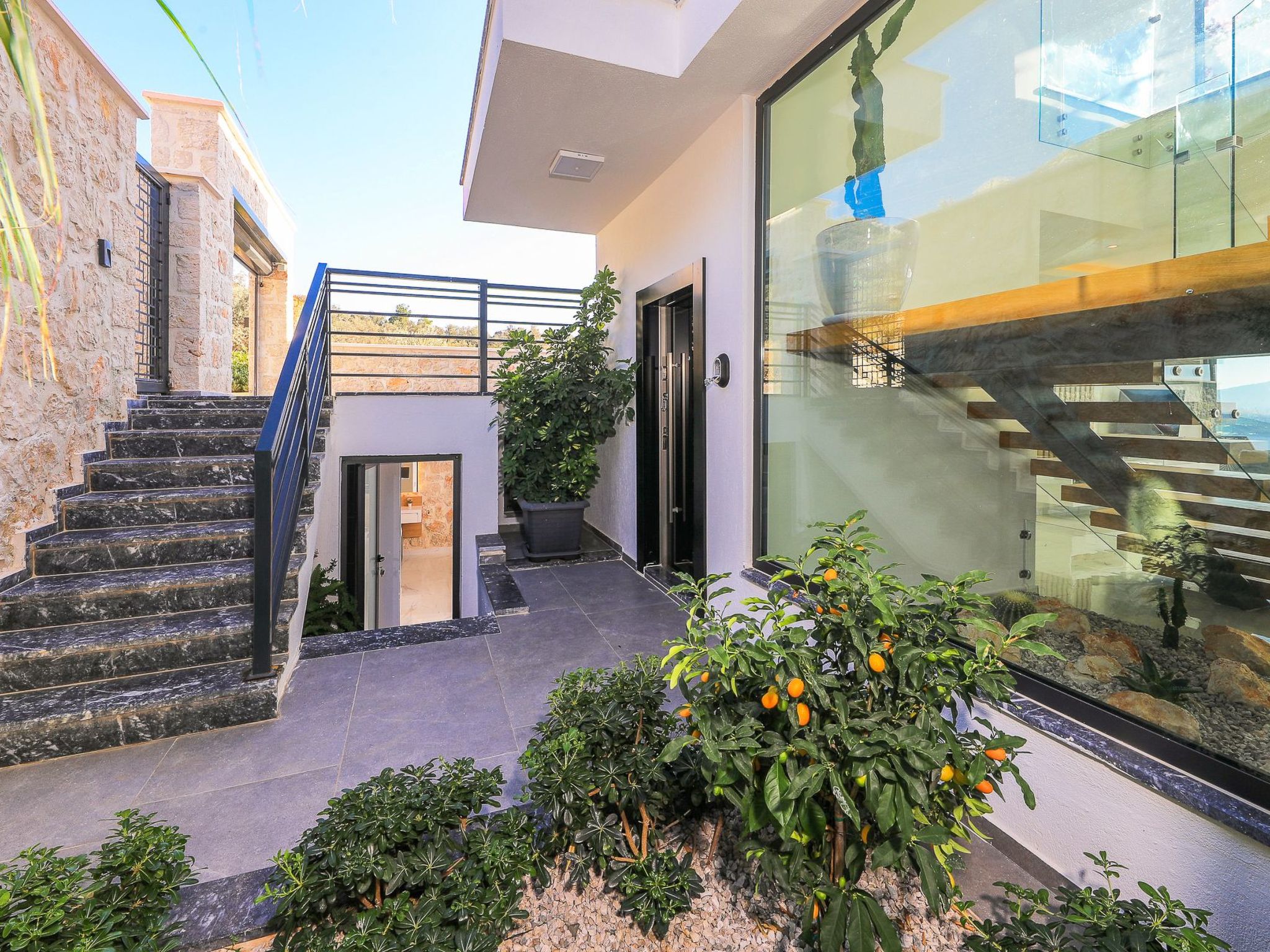 Moderne Luxusvilla in Kalkan mit Meerblick - Dehors