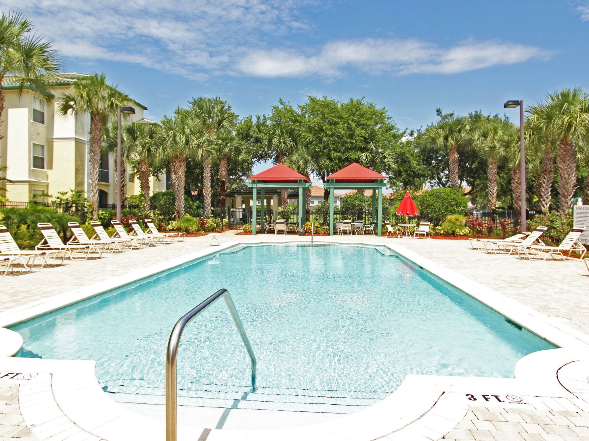 4 bedroom Orlando Condo Walt Disney World Resort is just a 10-minute drive from this spacious condo. It has a screened balcony as well as a lake and fountain view. The condo is situated in a gated res..