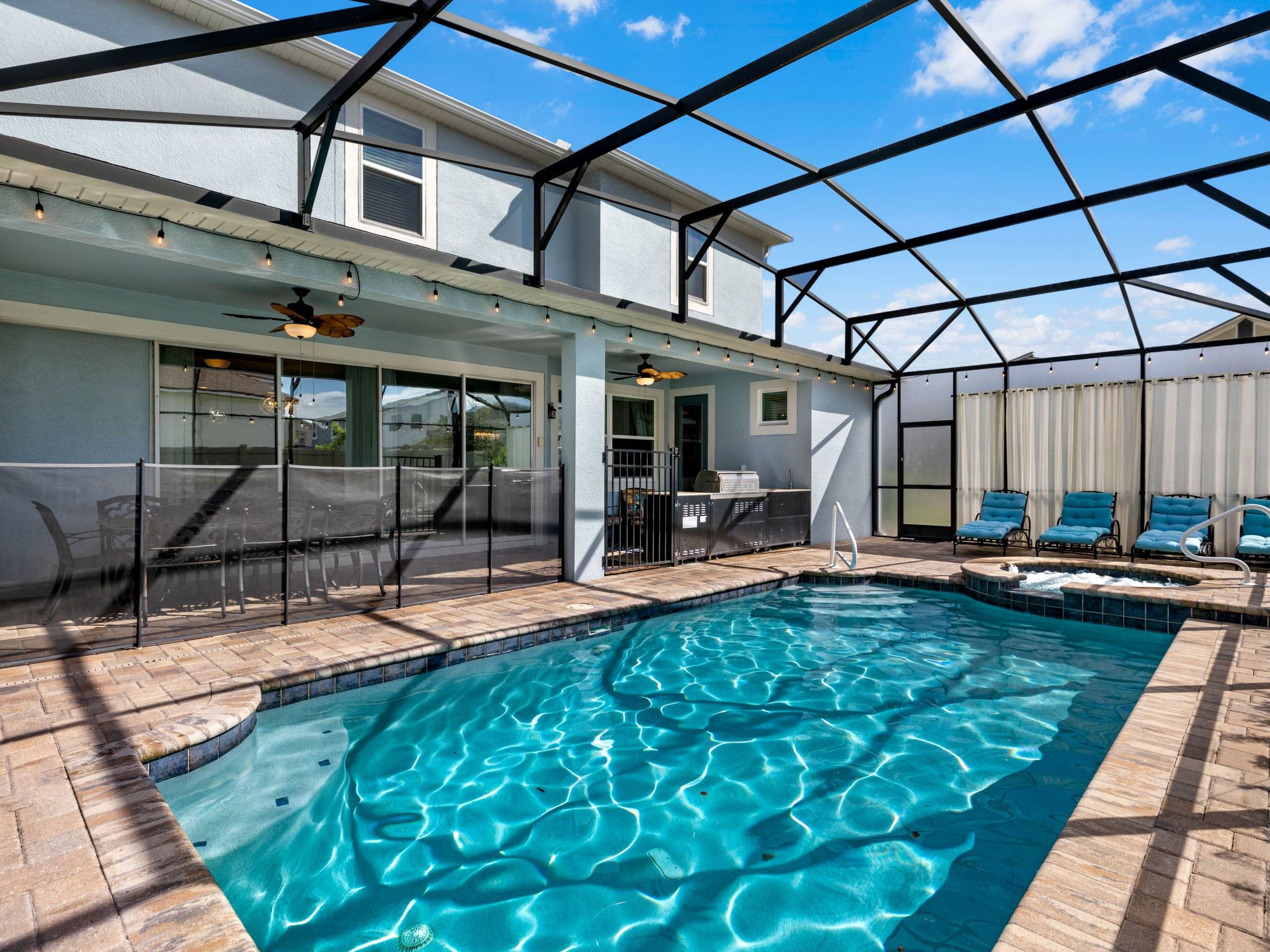 Welcome to the epitome of luxury and convenience at the Solara Resort in Kissimmee, where your dream vacation awaits. Nestled in a highly sought-after gated community, this exquisite 9-bedroom villa n..