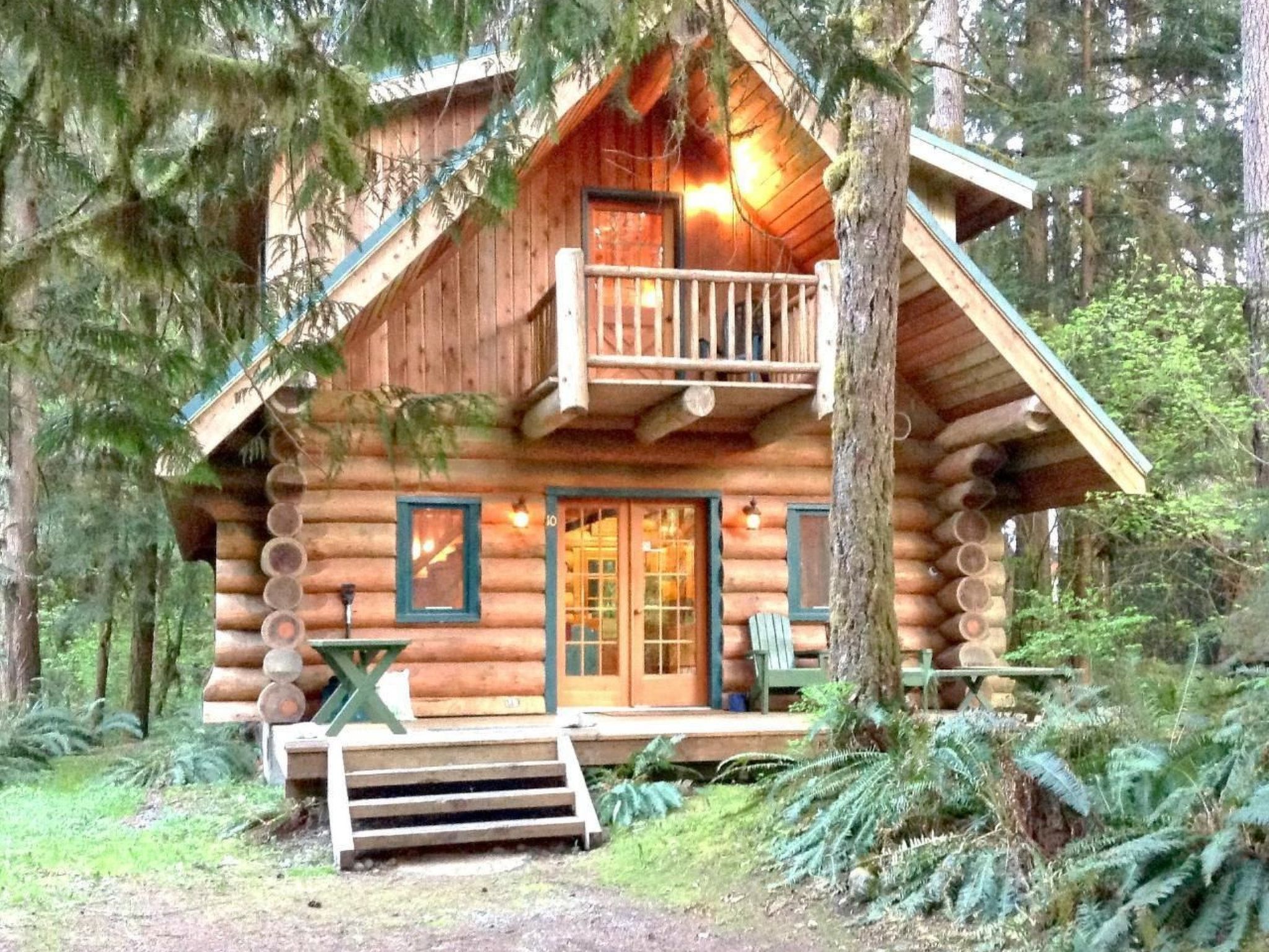 Echte Blockhütte mit Kamin und Wi-fi — Terrace (1 of 13)